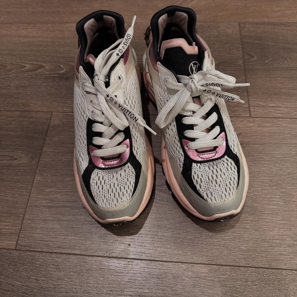 Louis Vuitton Women's Sneakers - Pink, Black, and Cream